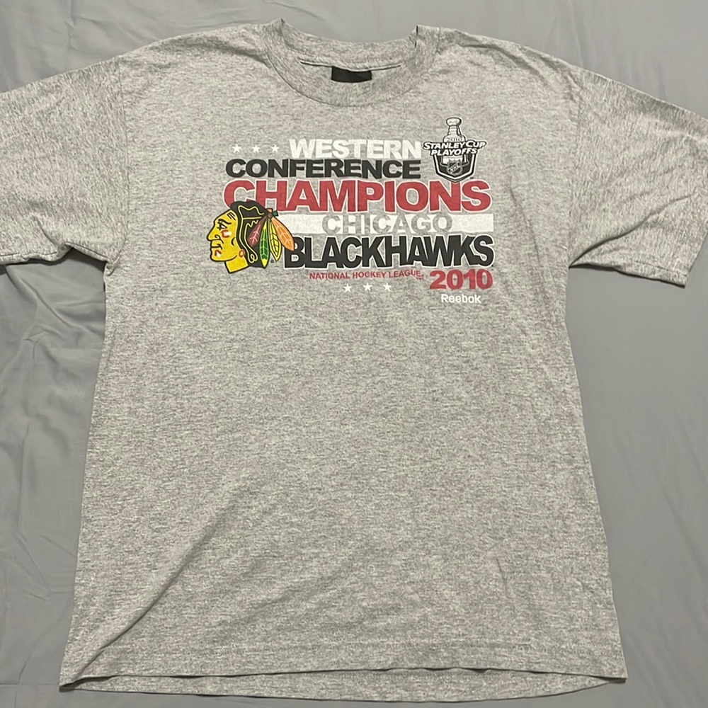 Reebok Chicago BlackHawks Stanley Cup Champions Tee
